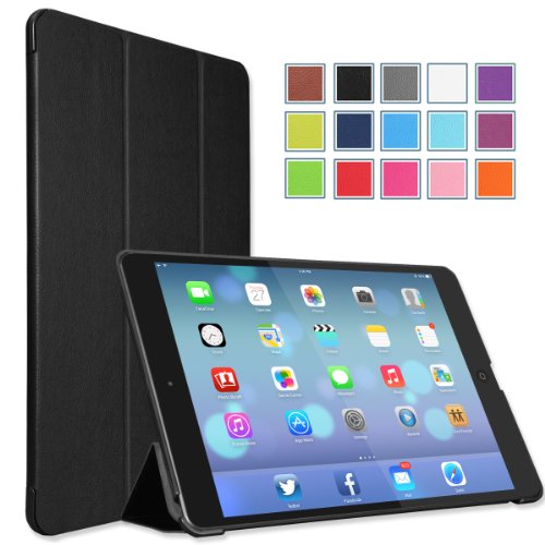 0741459005450 - MOKO APPLE IPAD AIR COVER CASE - ULTRA SLIM LIGHTWEIGHT SMART-SHELL STAND CASE FOR APPLE IPAD AIR / IPAD 5 (5TH GEN) TABLET, BLACK (WITH SMART COVER AUTO WAKE / SLEEP)