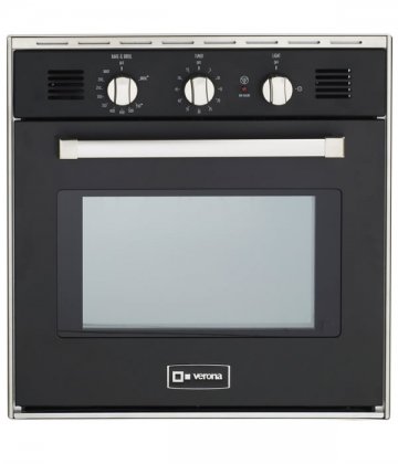 0741459087869 - VERONA VEBIG24NE 24 SINGLE GAS WALL OVEN WITH 2.0 CU. FT. CAPACITY ELECTRONIC IGNITION EZ CLEAN PORCELAIN INTERIOR INFRARED BROILER 2 HEAVY DUTY RACKS CHROME HANDLE AND BELL TIMER IN MATTE