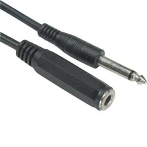 0741459750541 - INSTALLERPARTS 10 FT 1/4 MONO MALE TO FEMALE CABLE