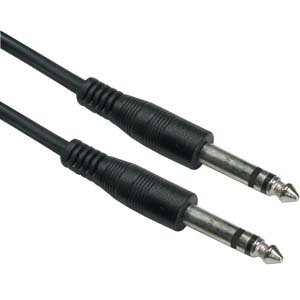 0741459750619 - INSTALLERPARTS 15 FT 1/4 STEREO MALE TO MALE CABLE - BLACK