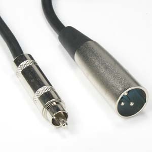 0741459750862 - INSTALLERPARTS 12T XLR 3P MALE TO RCA MALE -- PROFESSIONAL SERIES -- STAGE, DJ, PRO, STUDIO CABLE