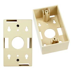 0741459774301 - INSTALLERPARTS SURFACEMOUNT BOX FOR WALL PLATE IVORY