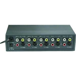 0741459786526 - INSTALLERPARTS 4 WAY AUDIO VIDEO INPUT SELECTOR WITH REMOTE