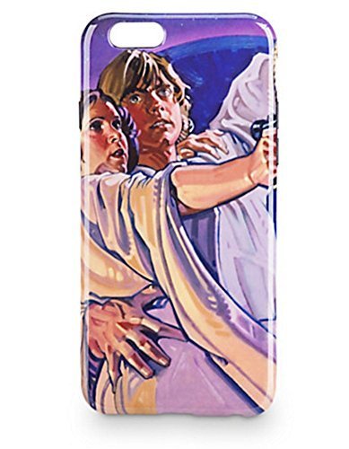 0741498986895 - DISNEY PARKS EXCLUSIVE STAR WARS LUKE AND LEIA IPHONE 6 6S D-TECH HARD PLASTIC PHONE CASE