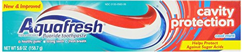 0741533875771 - AQUAFRESH CAVITY PROTECTION TUBE COOL MINT, 5.6 OUNCE PACK OF 3