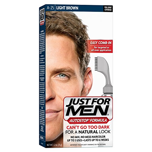 0741655164814 - JUST FOR MEN AUTOSTOP MEN'S HAIR COLOR, LIGHT BROWN