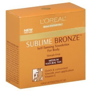 0741655173564 - L'OREAL PARIS SUBLIME BRONZE SELF-TANNING BODY TOWELETTES, 6-COUNT (PACK OF 2)