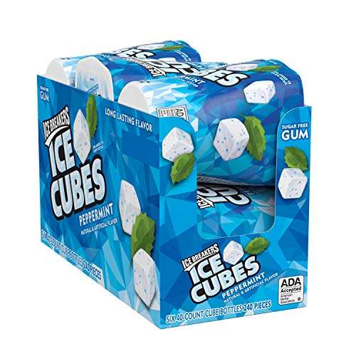 0741655203896 - ICE BREAKERS ICE CUBES SUGAR FREE PEPPERMINT GUM, 40-PIECE BOTTLE PACKS (PACK OF 4)