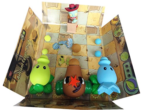 0742010050827 - PLANTS VS ZOMBIES TOYS 3 IN 1 PEASHOOTER POPPER COCONUT CANNON SNOW PEA PVC PLAYSET ACTION FIGURE TOY KIDS GIFTS