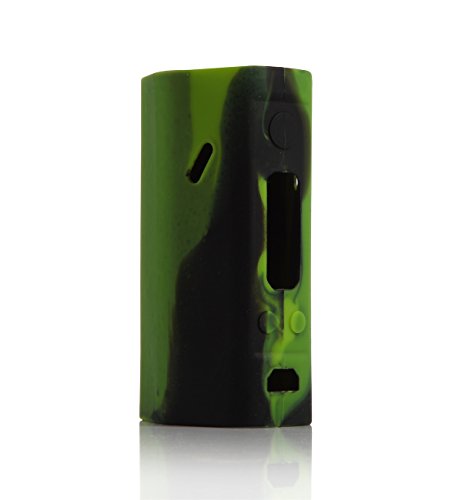 7420453951651 - WISMEC REULEAUX RX200 RX 200 SILICONE PROTECTIVE GEL SKIN CASE COVER FITS FOR WISMEC DNA200 DNA 200 TC VW BOX MOD (BLACK-GREEN)