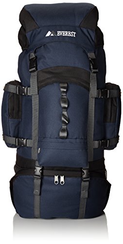 0742065003717 - EVEREST DELUXE HIKING PACK, NAVY, ONE SIZE