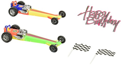 0742112650727 - OASIS SUPPLY DRAGSTER RAIL CARS RACING CAKE DECORATING TOPPER KIT