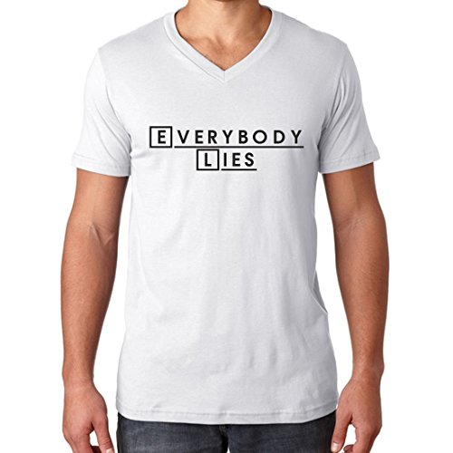 7423360431667 - GENERIC DR HOUSE MD EVERYBODY LIES T SHIRT V NECK TEE