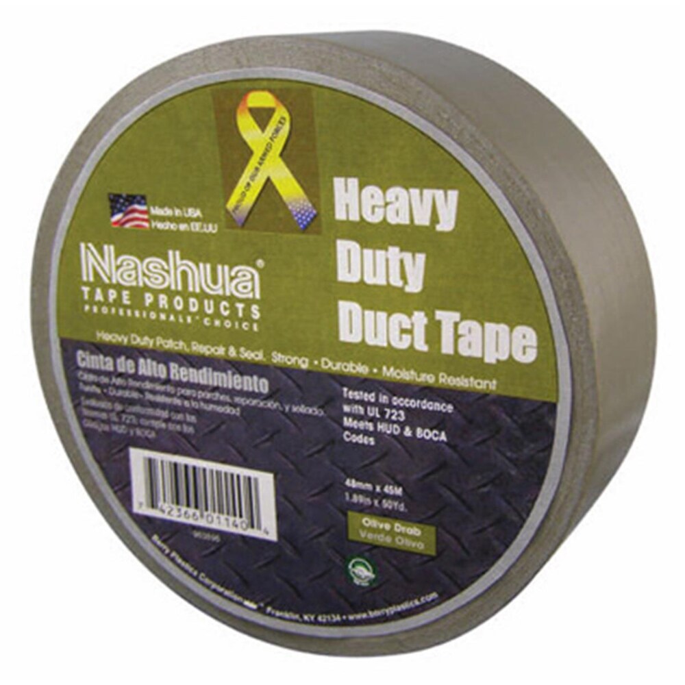 0074236601140 - BERRY PLASTICS 1088113 MILITARY THEMED HEAVY DUTY DUCT TAPE OLIVE- 1.89 IN. X 50 YD