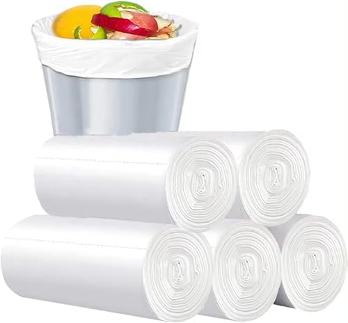 0742378628935 - SMALL TRASH BAGS 4 GALLON OFFICE BEDROOM BATHROOM TRASH CAN LINERS, WHITE - 100 COUNT