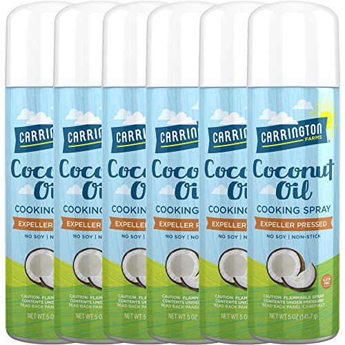 0742392703168 - CARRINGTON FARMS GLUTEN FREE, HEXANE FREE, NON-GMO, FREE OF HYDROGENATED AND TRANS FATS, NONSTICK, ZERO CALORIE, NO SOY LECITHIN, COCONUT OIL COOKING SPRAY, 5OZ (OUNCES) PACK OF 6