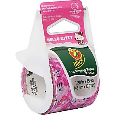 7424215407288 - DUCK BRAND DISNEY-LICENSED HELLO KITTY PACKAGING TAPE WITH DISPENSER- 1.88 IN X 15 YD