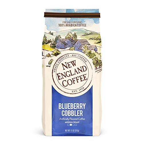 7424707182174 - NEW ENGLAND COFFEE BLUEBERRY COBBLER MEDIUM ROAST GROUND COFFEE 11 OZ. BAG