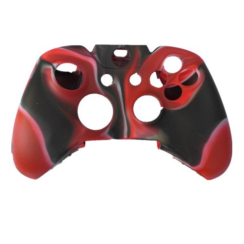 0742500973117 - GENERIC SILICONE SKIN CONTROLLER CASE COMPATIBLE WITH XBOX ONE (RED AND BLACK)