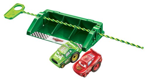 7426145283222 - DISNEY/PIXAR CARS LAUNCHERS LIGHTNING MCQUEEN AND CHICK HICKS 2-PACK
