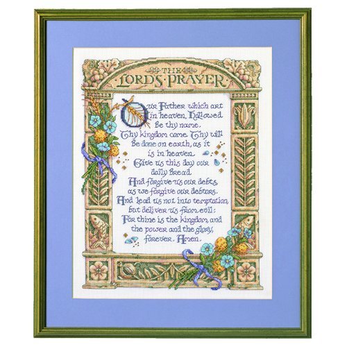 7426924545510 - BUCILLA LORD'S PRAYER COUNTED CROSS STITCH KIT-11-1/4X14-1/2 14 COUNT