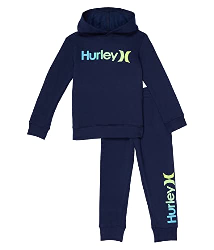 0742728252896 - HURLEY BABY BOYS HOODIE AND JOGGERS 2-PIECE OUTFIT SET, MIDNIGHT NAVY, 6