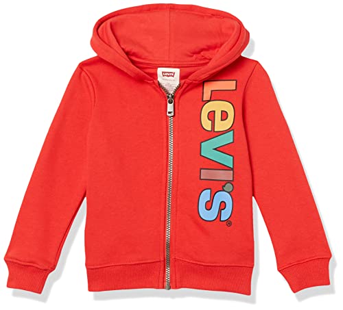 0742728654614 - LEVIS BABY BOYS HOODIE AND DENIM 2-PIECE OUTFIT SET, SCARLET/TWIN PEAKS, 18M
