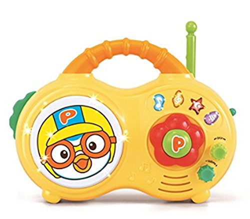 0742741257120 - PORORO MUSICBOX 8.07X3.54X5.91INCHES YELLOW EQ TOY MUSICAL SONG RADIO LIGHT LAMP TOY