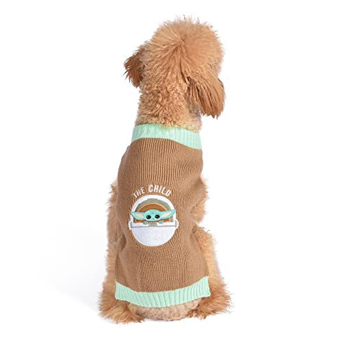 0742797001807 - STAR WARS FOR PETS THE MANDALORIAN DOG SWEATER, SMALL (S) | THE MANDALORIAN & GROGU SWEATER FOR DOGS | STAR WARS PET APPAREL, STAR WARS SWEATER FOR DOGS