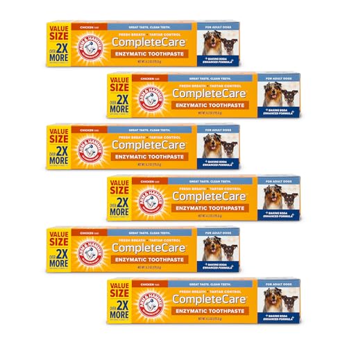 0742797080062 - ARM & HAMMER COMPLETE CARE ENZYMATIC DOG TOOTHPASTE, 6.2 OZ - 6 PACK | DOG TOOTHPASTE FOR PUPPIES AND ADULT DOGS, ARM AND HAMMER TOOTHPASTE FOR DOGS | PET DENTAL CARE FOR CLEAN DOG TEETH