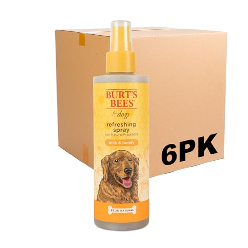 0742797093024 - BURTS BEES FOR PETS NATURAL DEODORIZING SPRAY FOR DOGS WITH MILK & HONEY | ELIMINATES DOG ODORS | PH BALANCED FOR DOGS, FREE FROM SULFATES, COLORANTS, AND PARABENS - MADE IN USA, 8 FL OZ - 6 PACK