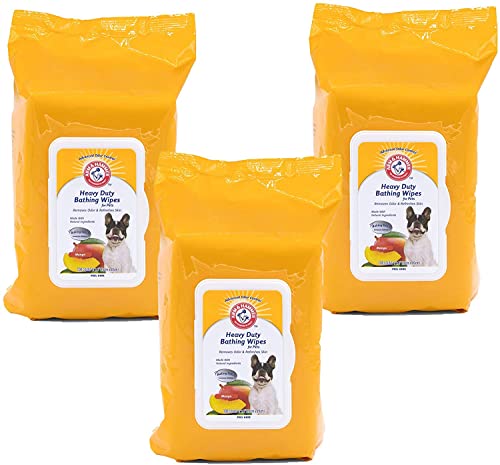 0742797100685 - ARM & HAMMER FOR PETS HEAVY DUTY MULTIPURPOSE BATH WIPES FOR DOGS | ALL PURPOSE DOG WIPES REMOVE ODOR & REFRESH SKIN FOR PETS| FRUITY MANGO, 100 COUNT - 3 PACK OF PET WIPES