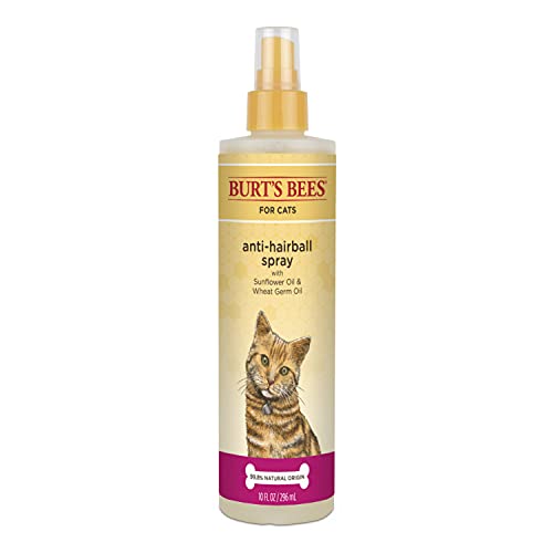 0742797764832 - BURTS BEES FOR PETS ANTI-HAIRBALL CAT SPRAY | HAIRBALL REMEDY FOR CATS WITH WHEATGERM OIL AND SUNFLOWER OIL | CRUELTY FREE, SULFATE & PARABEN FREE, PH BALANCED FOR CATS - MADE IN THE USA, 10 OZ