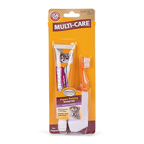 0742797786896 - ARM & HAMMER FOR PETS MULTI-CARE PUPPY TRAINING DENTAL KIT | ARM AND HAMMER TARTAR CONTROL FOR DOGS WITH DOG TOOTHBRUSH, DOG TOOTHPASTE, & DOG FINGER BRUSH BAKING SODA ENHANCED FORMULA