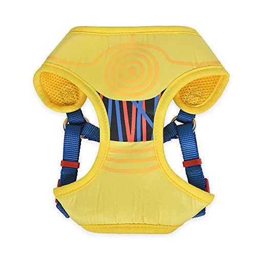 0742797876900 - STAR WARS C3PO DOG HARNESS FOR SMALL DOGS, SMALL (S) | YELLOW SMALL DOG HARNESS, NO PULL DOG HARNESS WITH D-RING | MACHINE WASHABLE STAR WARS MERCH FOR DOGS STAR WARS DOG COSTUME