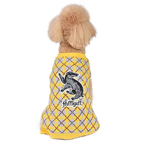 0742797936048 - HARRY POTTER: HUFFLEPUFF PET SWEATER - X-SMALL | HARRY POTTER COSTUMES FOR DOGS| HARRY POTTER DOG APPAREL & ACCESSORIES FOR HOGWARTS HOUSES, HUFFLEPUFF