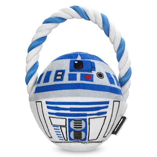 0742797937250 - STAR WARS FOR PETS R2-D2 ROPE RING WITH PLUSH HEAD DOG TOY | R2-D2 CHEW TOY FOR DOGS | DOG TOYS, DOG TUG TOYS, TUG OF WAR DOG CHEW TOYS | GIFTS FOR STAR WARS FANS