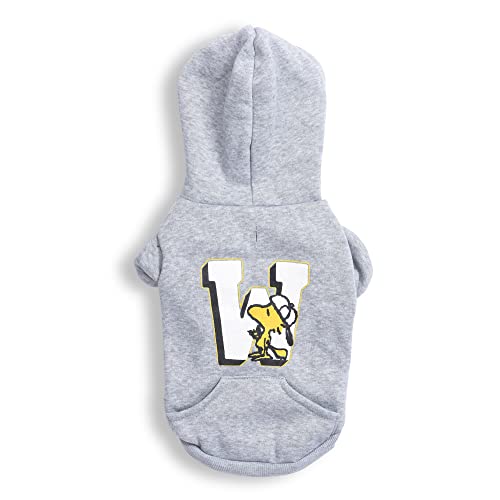 0742797946122 - PEANUTS COMICS WOODSTOCK COLLEGIATE DOG HOODIE DOG SWEATER, SMALL | SOFT AND COMFORTABLE DOG APPAREL DOG CLOTHING DOG SHIRT | PEANUTS WOODSTOCK SMALL DOG SWEATER, SMALL DOG SHIRT FOR SMALL DOGS