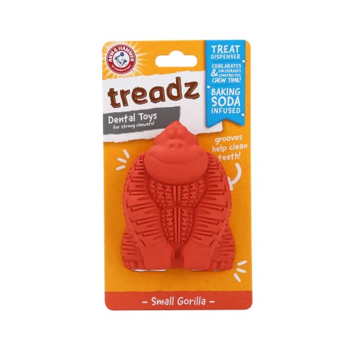 0742797983080 - ARM & HAMMER FOR PETS SUPER TREADZ MINI GORILLA DENTAL CHEW TOY FOR DOGS, 24 PACK | DOG DENTAL CHEW TOYS REDUCE PLAQUE & TARTAR BUILDUP WITHOUT BRUSHING | FOR DOGS UP TO 25 LBS
