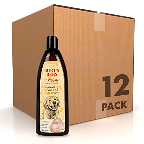 0742797986227 - BURTS BEES FOR PUPPIES CARE PLUS+ NATURAL HYDRATING SHAMPOO WITH COCONUT OIL | NOURISHING PUPPY AND DOG SHAMPOO FOR DOGS | SULFATE & PARABEN FREE, PH BALANCED FOR DOGS - MADE IN USA, 16 OZ - 12 PACK