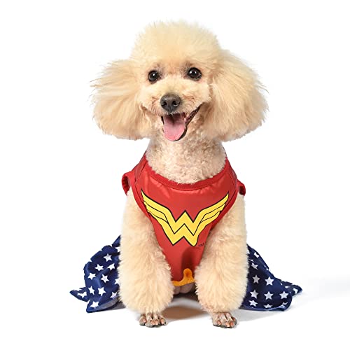 0742797994345 - DC COMICS WONDER WOMAN DOG COSTUME LARGE| BEST DC COMICS WONDER WOMAN HALLOWEEN COSTUME FOR LARGE DOGS | OFFICIAL WONDER WOMAN DOG COSTUME FOR PETS HALLOWEEN