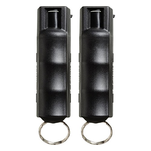 7428419693607 - 2 X SABRE RED PEPPER SPRAY - POLICE STRENGTH - WITH DURABLE KEY CASE, FINGER GRIP, QUICK RELEASE KEY RING, 25 BURSTS (UP TO 5X OTHER BRANDS) & 10-FOOT (3M) RANGE