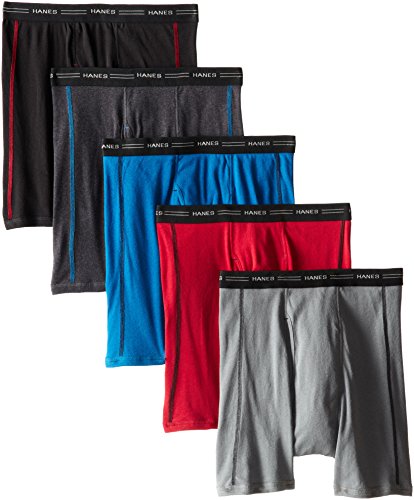 0742889531960 - HANES MEN'S 5-PACK SPORTS-INSPIRED FRESHIQ BOXER BRIEF , ASSORTED, X-LARGE