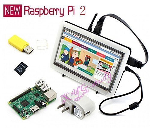 0742920645502 - NEW RASPBERRY PI 2 MODEL B + 7 INCH TOUCH SCREEN HDMI INTERFACE LCD + HDMI CABLE + BICOLOR CASE + 8GB MICRO SD CARD MINI PC --COMPLETE STARTER KIT @XYG-STUDY