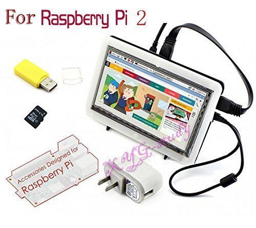 0742920645526 - ACCESSORIES PACK FOR RASPBERRY PI MODEL B B+ A+ PI 2 WITH 7 INCH HDMI LCD (C) + BICOLOR COVER SHELL CASE + 8GB MICRO SD CARD -- COMPLETE STARTER KIT @XYG
