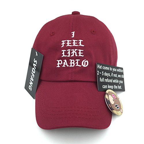 0742920656751 - I FEEL LIKE PABLO HAT CAP IN BURGUNDY YEEZY YEEZUS BASEBALL THE LIFE OF PABLO