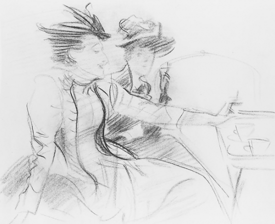 7429728019065 - TWO WOMEN IN A CAFÃ© POSTER PRINT BY JOHN SINGER SARGENT (AMERICAN, FLORENCE 1856 “1925 LONDON) (18 X 24)