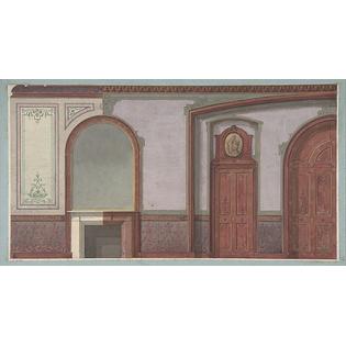 7429729854887 - DESIGN FOR PAINTED WALL PANELING, CHÃ¢TEAU DE DEEPDENE POSTER PRINT BY JULES-EDMOND-CHARLES LACHAISE (18 X 24)