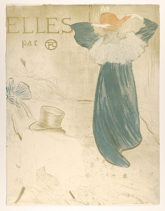 7429737754797 - ELLES (PORTFOLIO COVER) POSTER PRINT BY HENRI DE TOULOUSE-LAUTREC (FRENCH, ALBI 1864–1901 SAINT-ANDRÉ-DU-BOIS) (18 X 24)