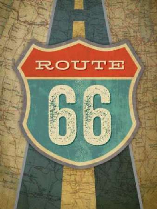 7429753985946 - ROUTE 66 POSTER PRINT BY RENEE PULVE (11 X 14)
